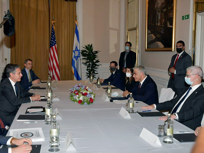 FM Lapid with US Secretary of State Blinkin in Rome